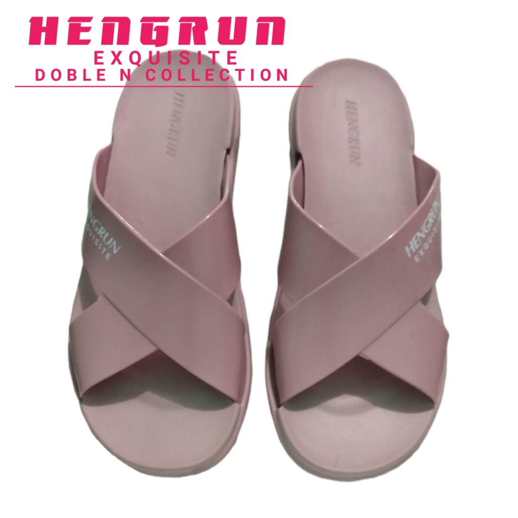 sendal kokop silang plastik wanita hengrun/sendal karet wanita terbaru /sendal kokop slip on mules wanita hengrun