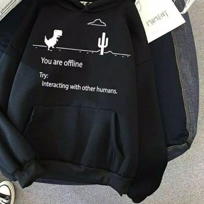 ✬ SWEATER OFFLINE NOTICE ERROR HOODIE FLEECE ASLI ☪
