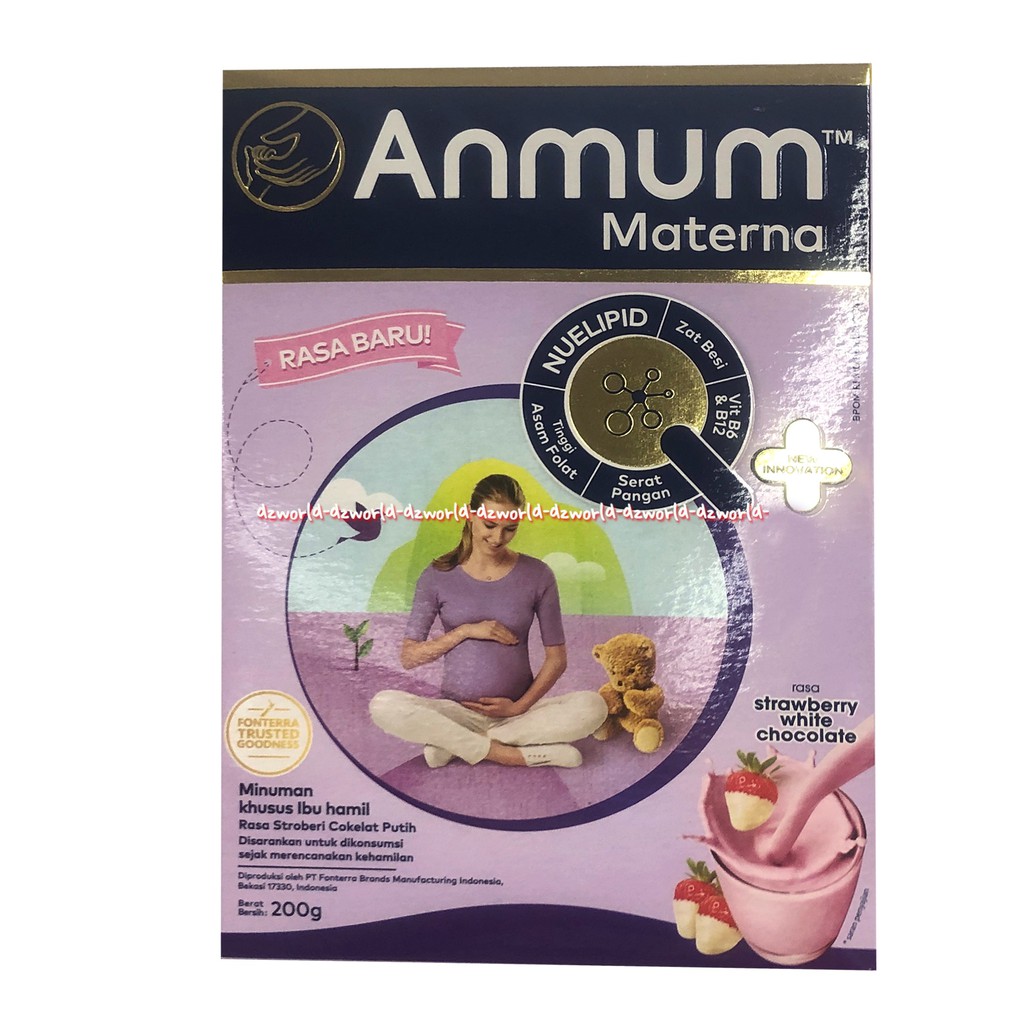 Anmum Materna Rasa Strawberry 200gr Susu Ibu Hamil Rasa Stroberi An Mum Anmom Flavour Pregnant Milk Drink