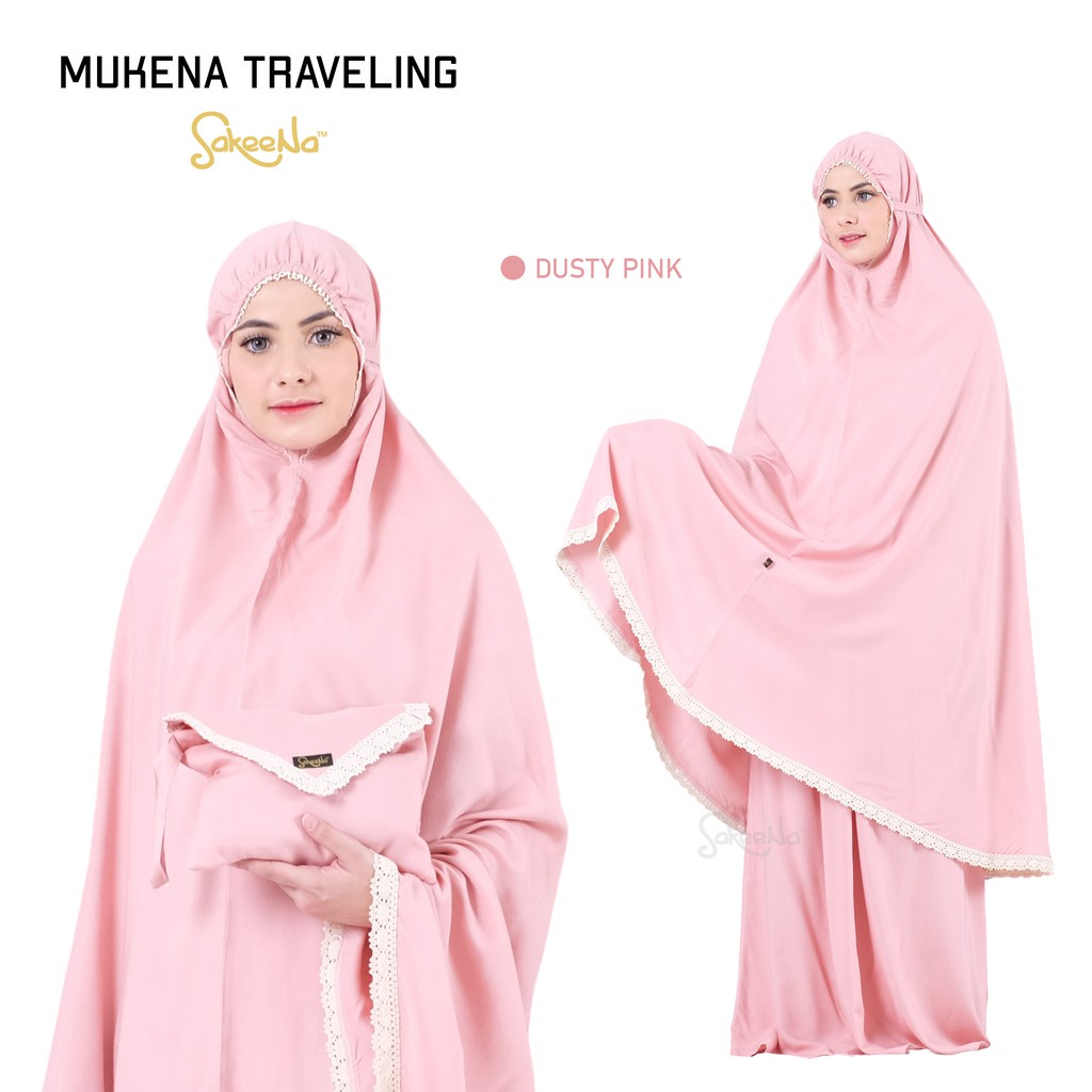 MUKENA AMPLOP Renda Premium Mukenah Dewasa JUMBO Hyget Polos All Siza Free Tas Traveling