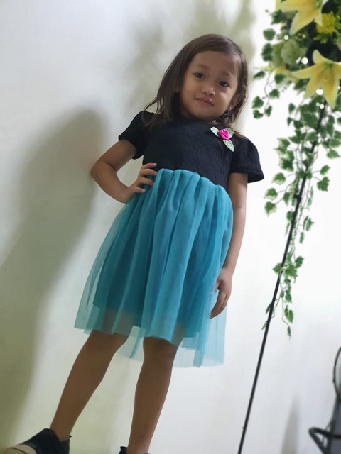 Dress tutu tille tulle brukat anak usia 2-4 / 5 tahun