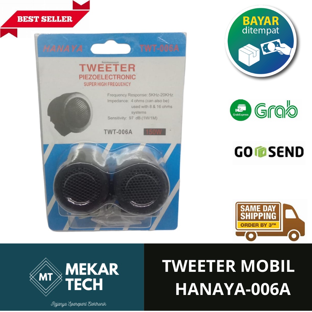 TWEETER HANAYA 006A SPEAKER TUITER MOBIL TWITER HANAYA