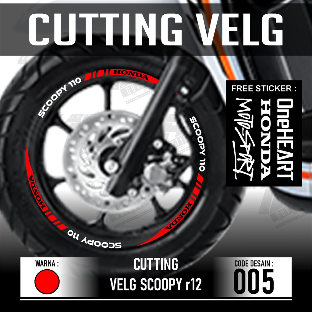 Stiker velg Scoopy lis velg Scoopy stiker velg motor Scoopy list velg honda Scoopy sticker velg Scoo