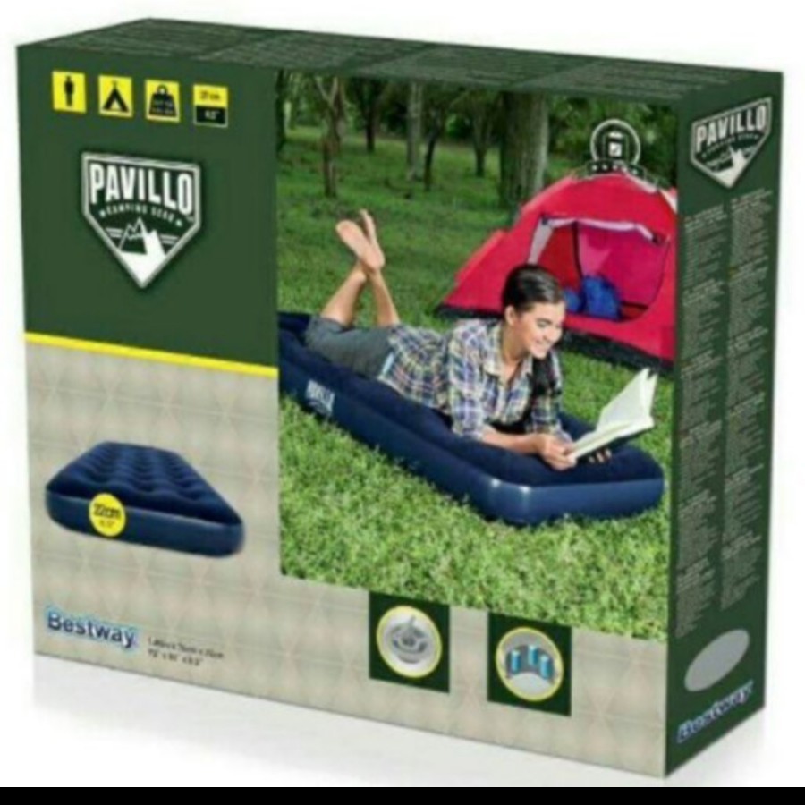 Kasur angin single bestway lipat portable air bed matras tidur rumah