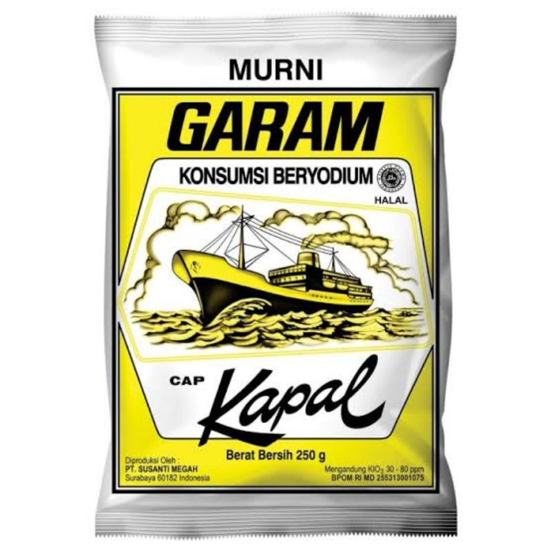 

sambal pecel Al Barokah - Garam Cap Kapal beryodium 250gr