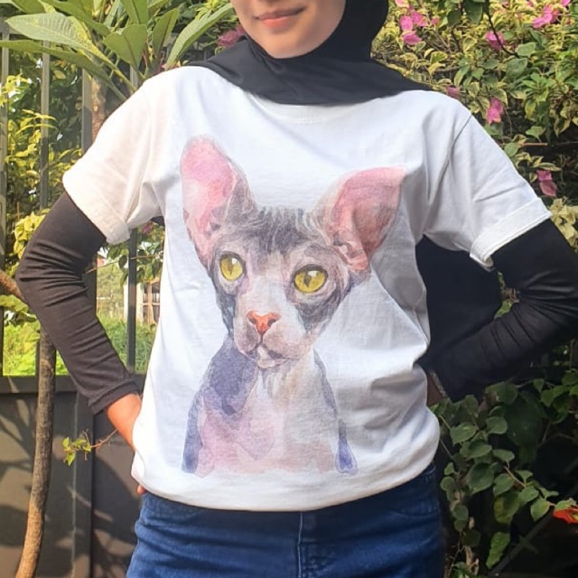 T-shirt / Kaos kucing Sphynx