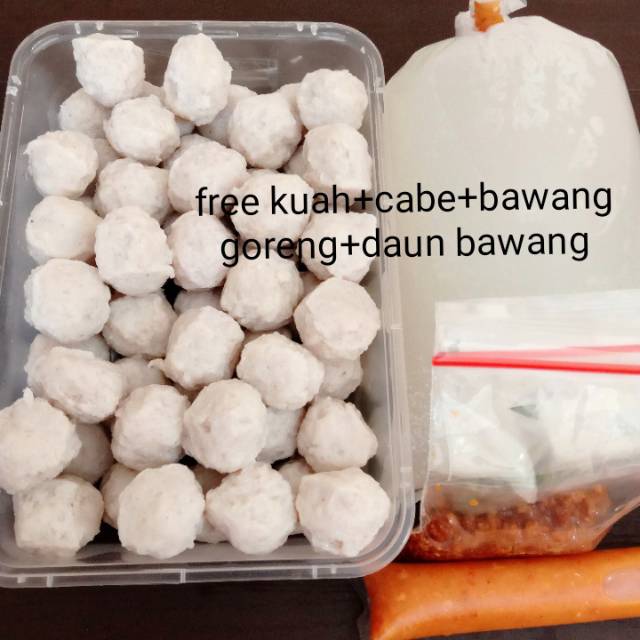 

Homemade bakso ikan tenggiri(baso kecil) isi 40pcs Rp50.000