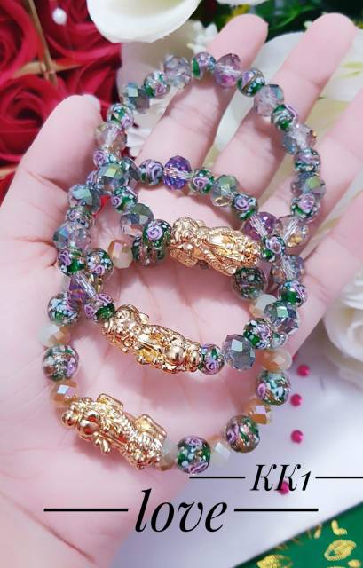 Xuping gelang batu naga lapis emas 24k terlaris