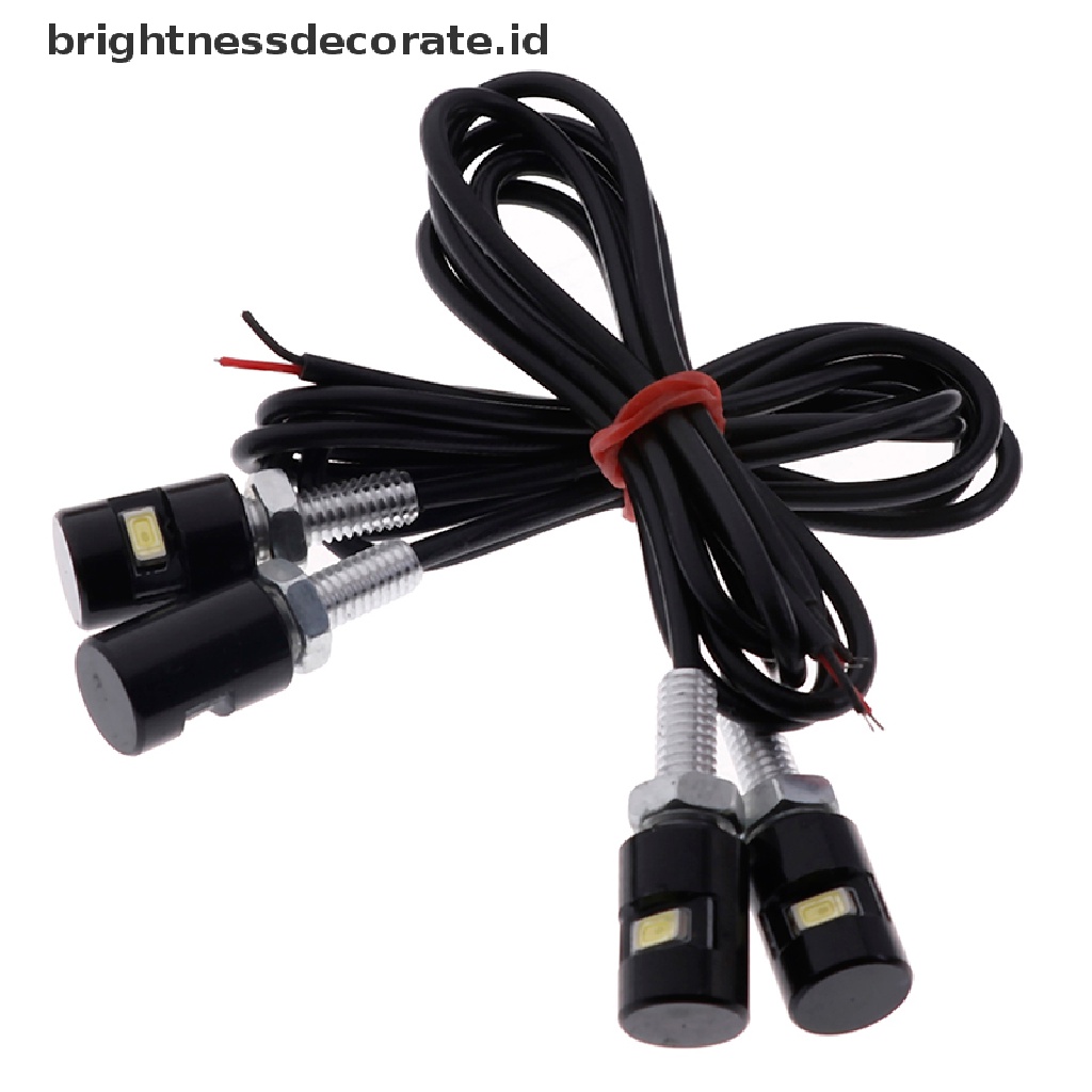 [birth] 4pcs white led smd motorcycle &amp; car license plate screw bolt Light lamp bulb [ID]