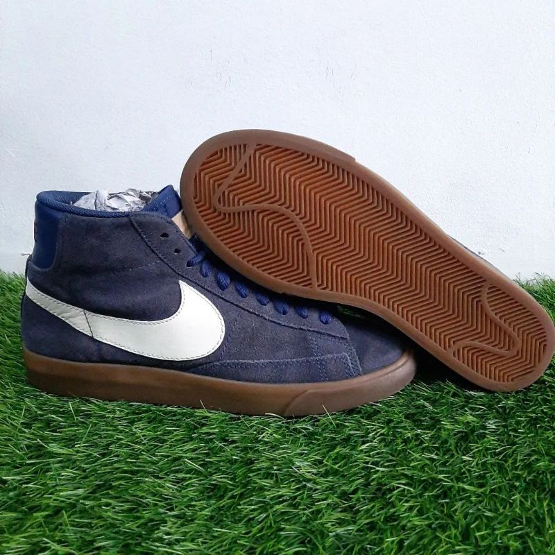 NIKE BLAZER MID NAVY BLUE SECOND BRANDED ORIGINAL