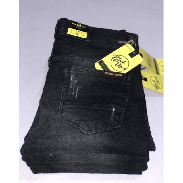 Celana jeans Pria Black viper premium