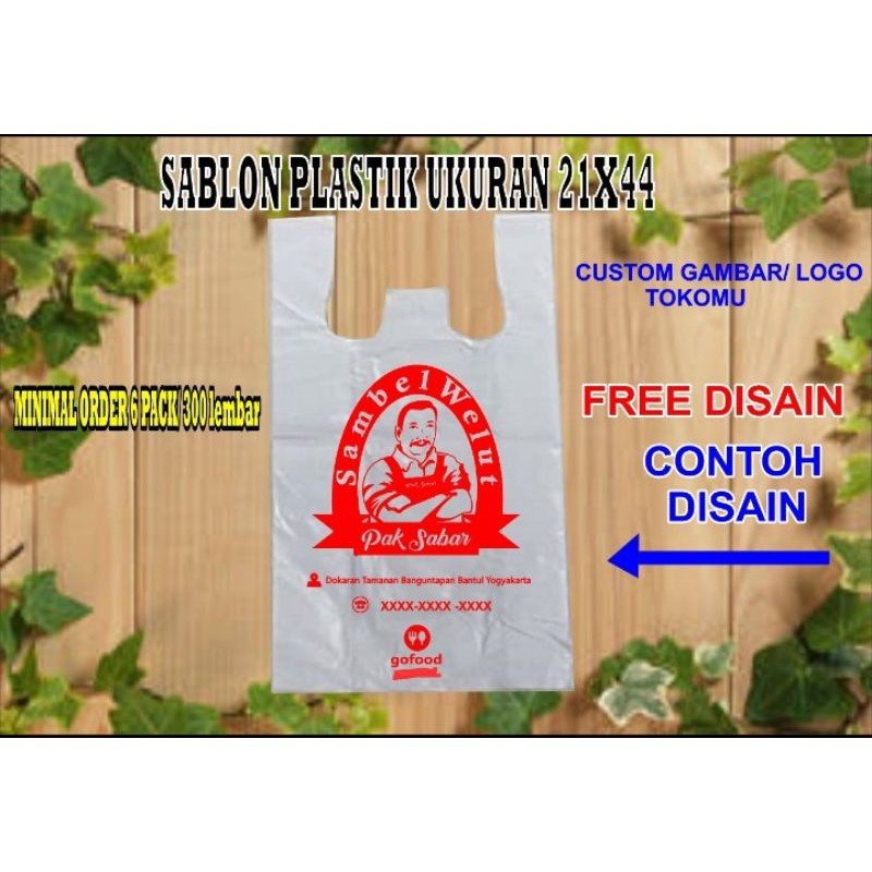 

Kantong plastik custom UKURAN 21X44 ISI 50LEMBAR | SUDAH +PLASTIK+SABLON +DISAIN SESUKAMU