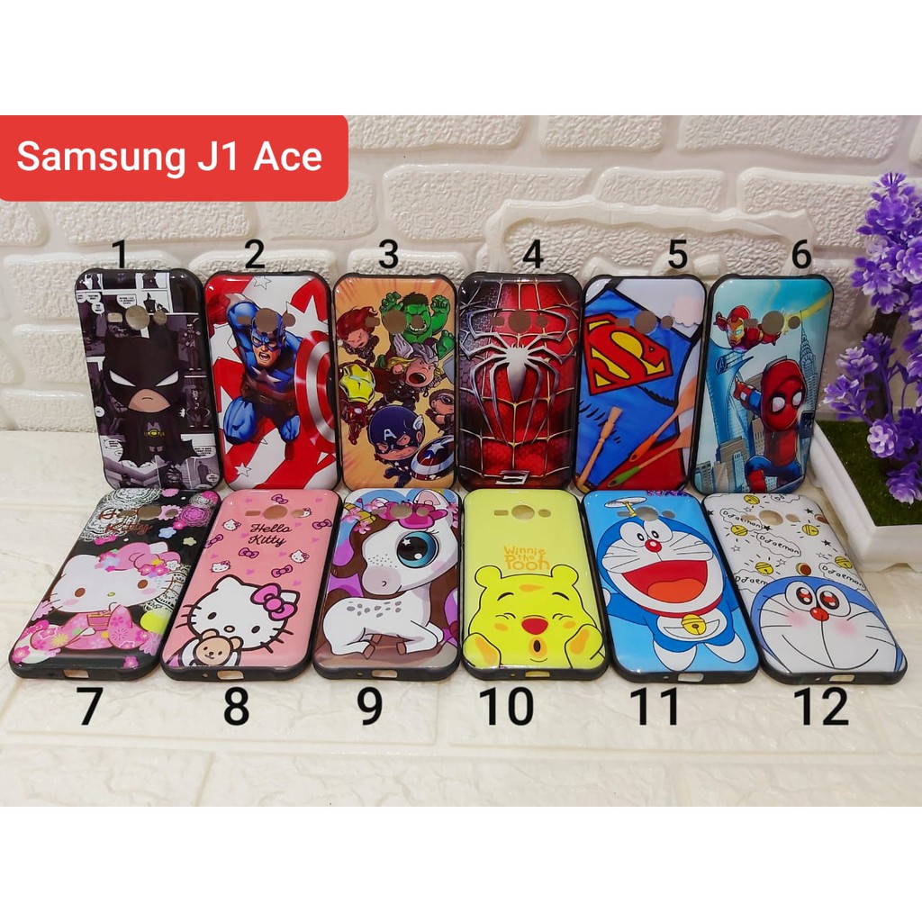 Softcase Cewek  Cowok Samsung J1 Ace Hello  Kitty  Batman 