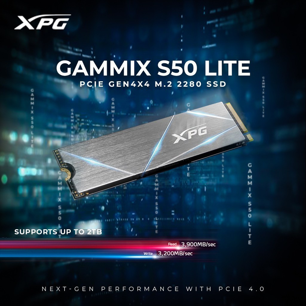 XPG GAMMIX S50 Lite 512GB PCIe Gen4x4 M.2 2280 Solid State Drive