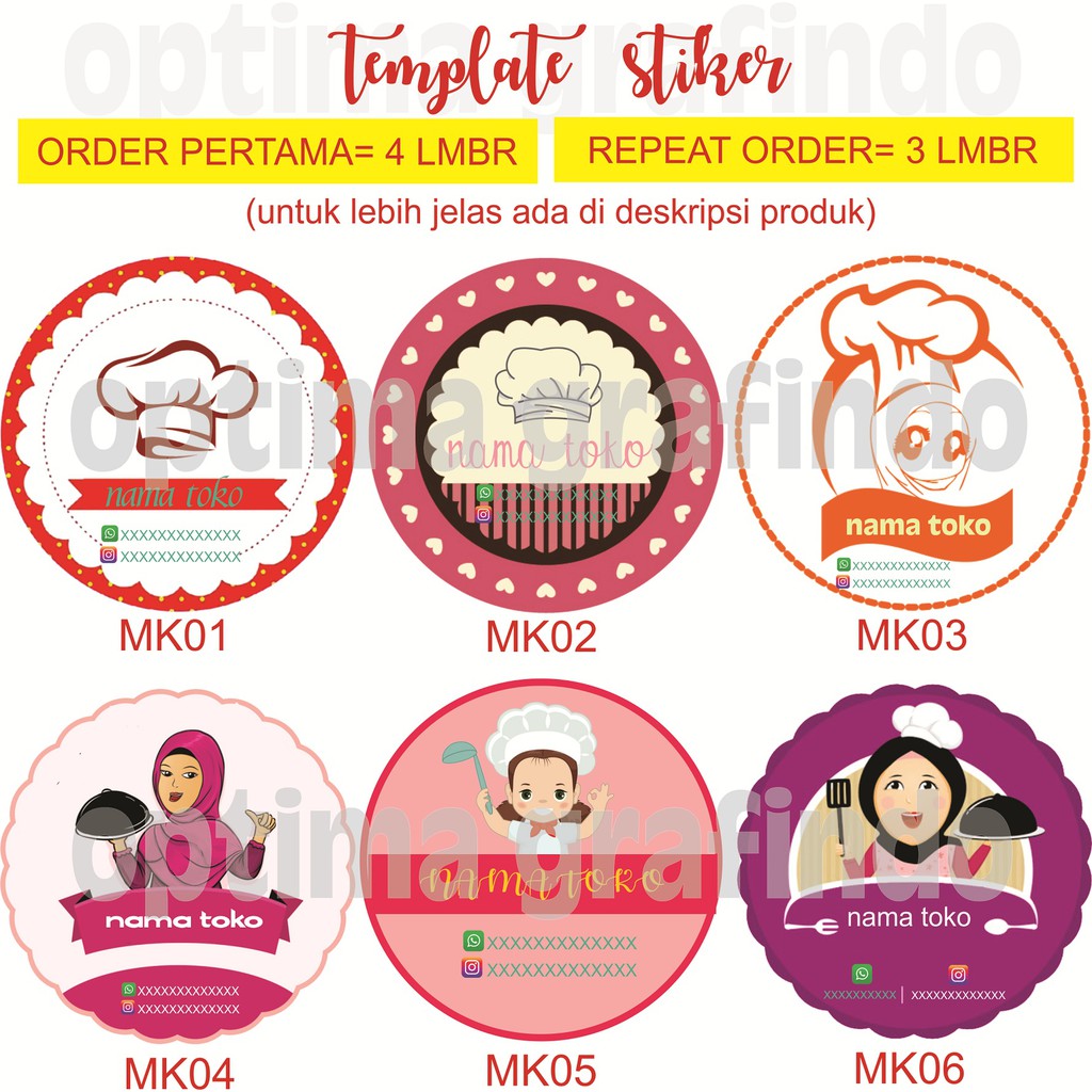 Cetak Stiker  Free template Desain  Minimal Order 5 lbr 