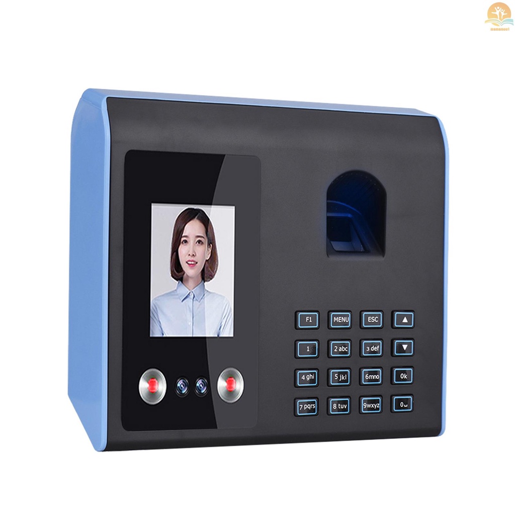 Intelligent Attendance Machine Face Fingerprint Password Recognition Mix Biometric Time Clock for Employees with Voice Broadcast Function Support Multi-language