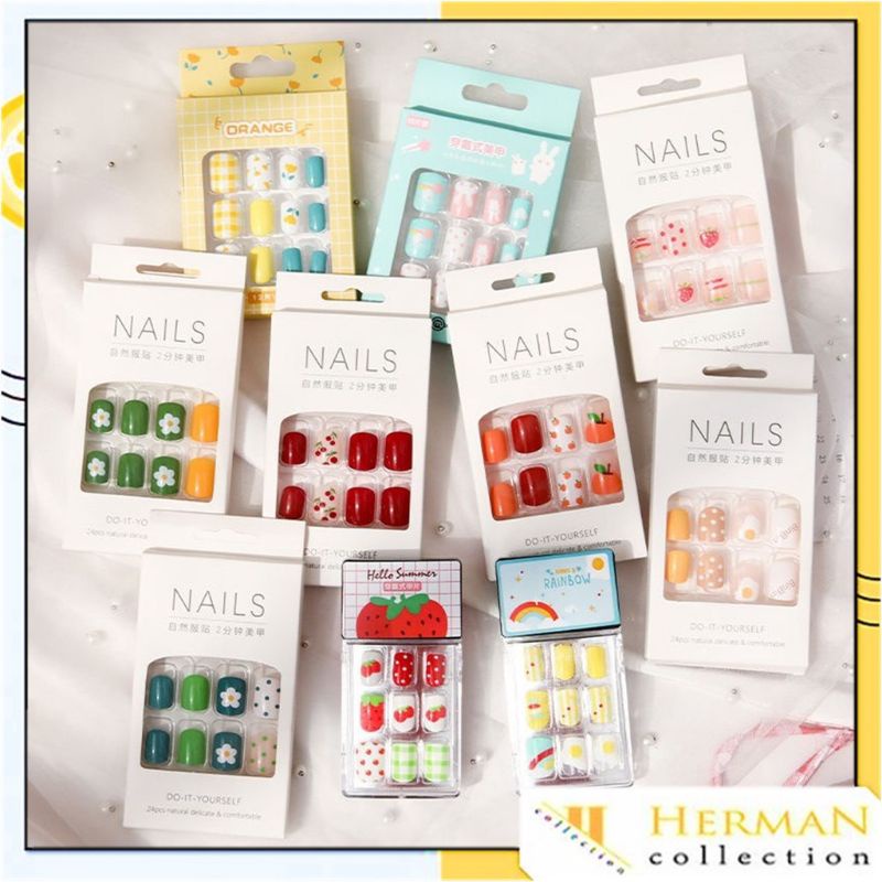 KUKU PALSU KUKU CANTIK ADA LEM FAKE NAIL TAHAN AIR BAGUS DAN TIDAK KUDAH COPOT (kuku palsu)