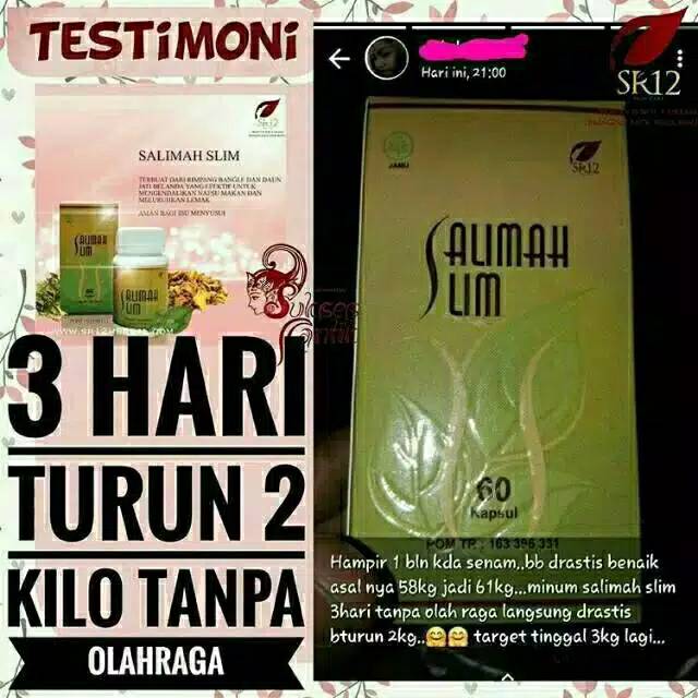 SALIMAH SLIM Sr12 || Obat diet || Sr12 Skincare || Sr12 Original Bpom