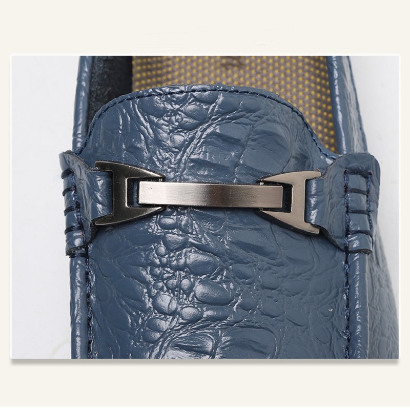 100% ASLI KULIT Sepatu Pantopel Pria Motif Kulit Buaya Cowok Santai Sepatu Slip On Import Sepatu Murah Keren 105