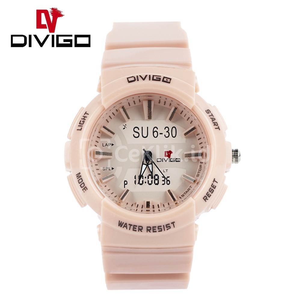 [DGS] Jam Tangan Wanita Divigo Analog Stap Rubber D-13 Tahan Air