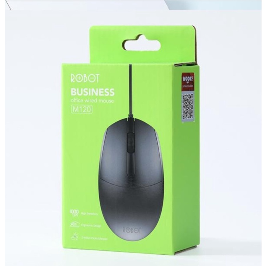 Mouse Kabel Robot M120 Office Wired Mouse