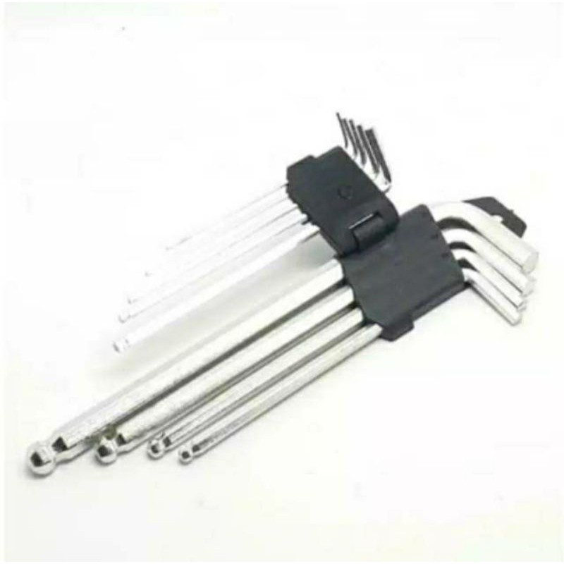 HEX KEY HENSO KUNCI L BALLPOINT ISI 9 pc perkakas 9in1