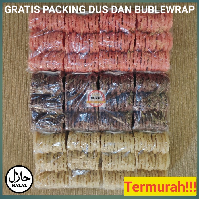

MURAH RENGGINANG MENTAH 30 pcs || Ketan Hitam || Terasi || Bawang || Murah - KETAN HITAM