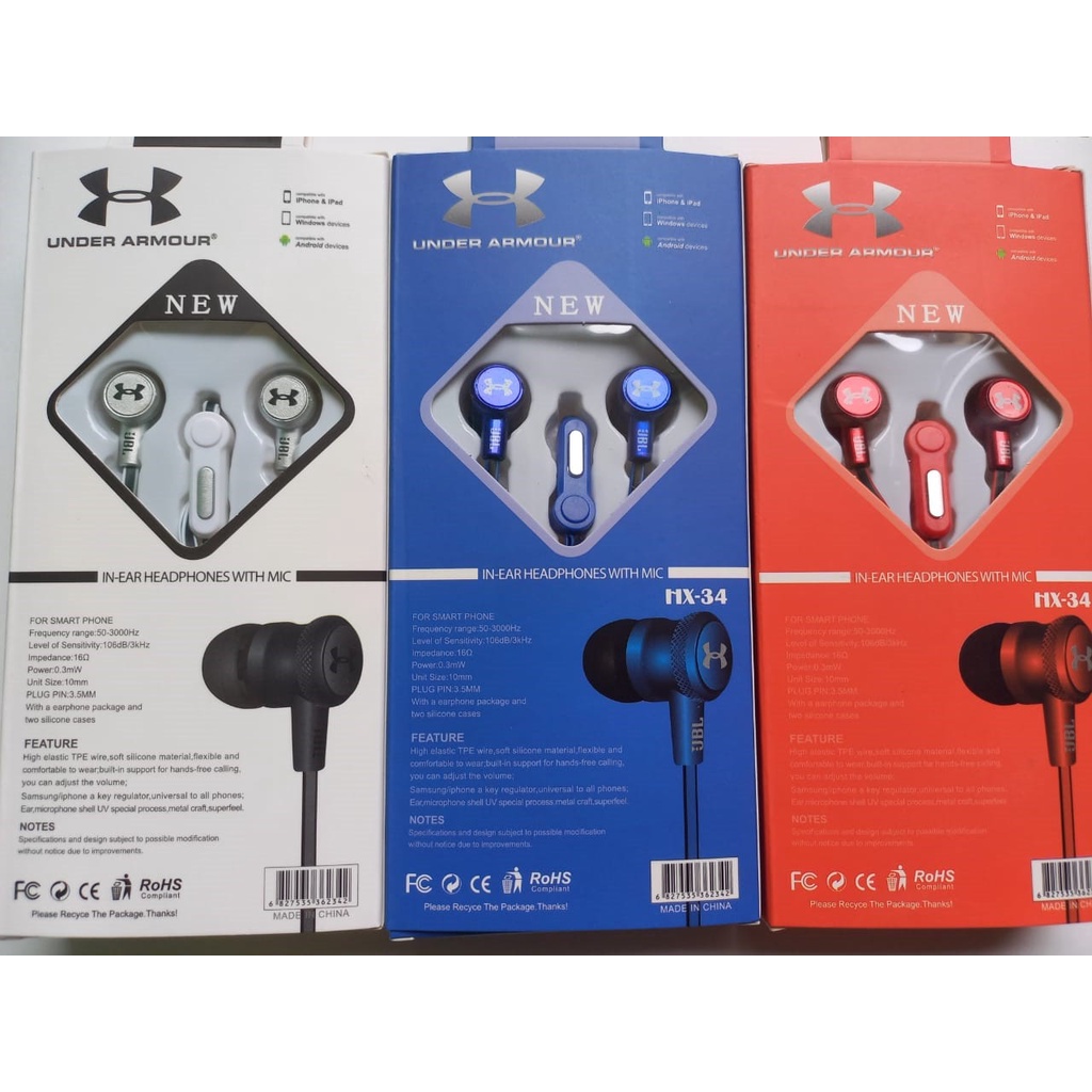 Promo Headset Stereo Mic Earphone Jack 3.5mm Murah COD
