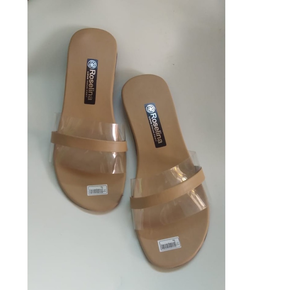 Sandal Wanita Teplek Mika Transparan