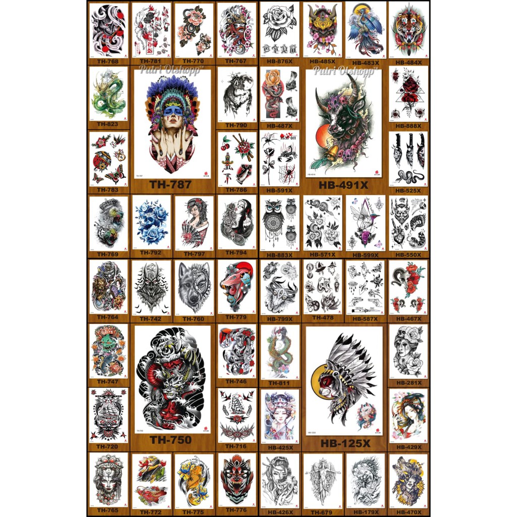 5PCS/set RONDOM Tatto temporary 15×21