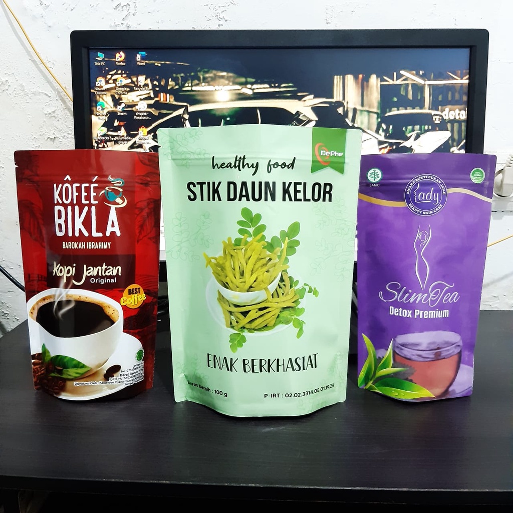 Cetak kemasan standing Pouch Ziplock Zipper Pre Order Costum Desain