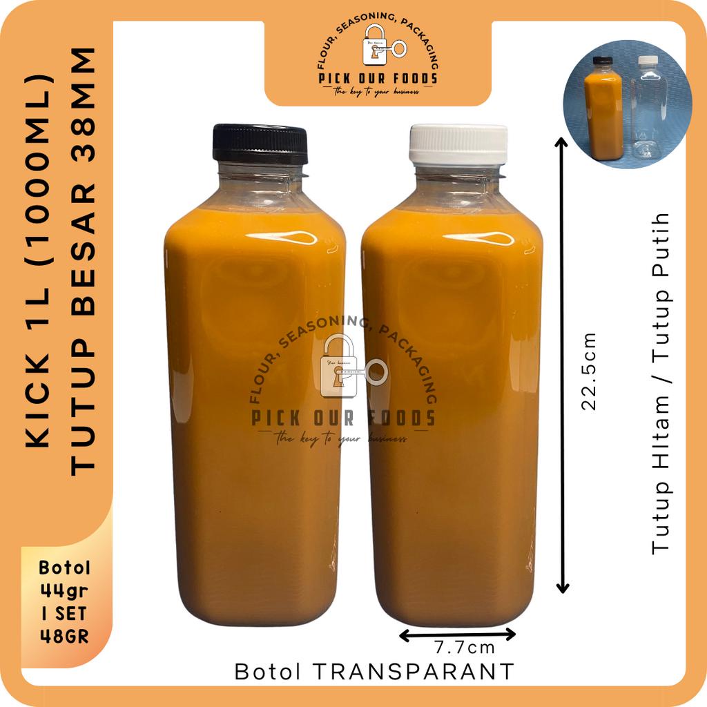 Botol Plastik 1000ml / Botol Kick / Botol Minuman / Botol Jus / Pet