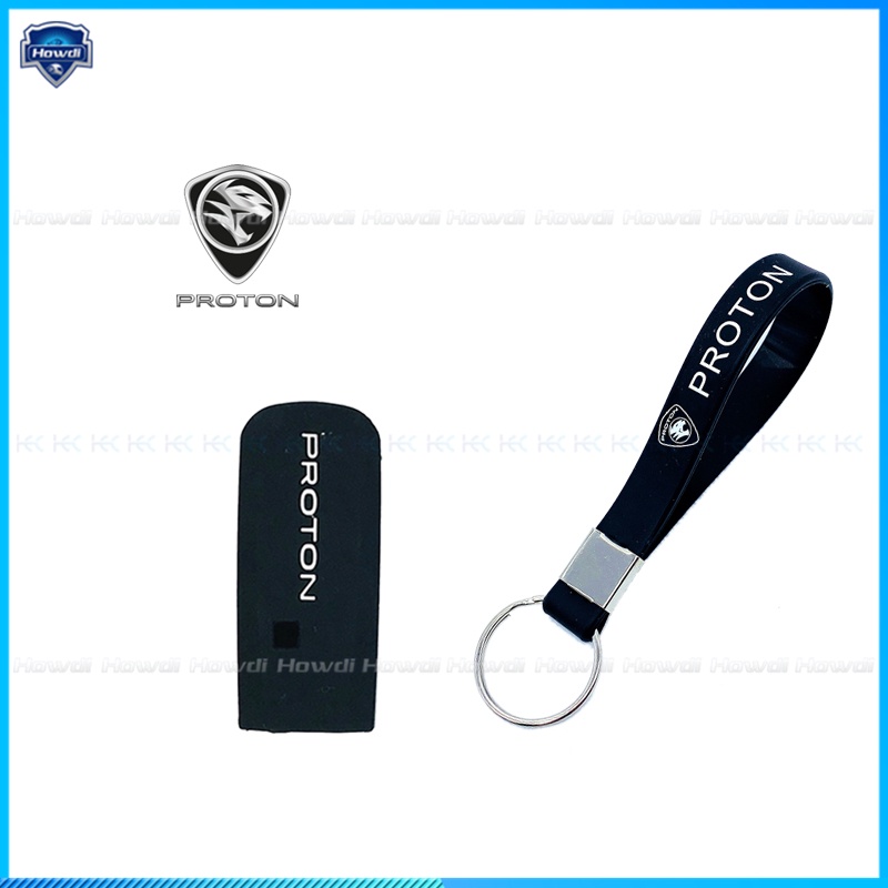 ☆Eksklusif☆Cover Kunci Remote Mobil KEYLESS Bahan Silikon Dengan Logo Gantungan Kunci Untuk Proton Persona Iriz