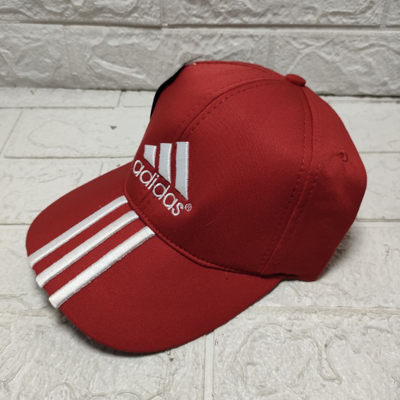 COD TOPI BASEBALL UNISEX LOGO ADIDAS PRIA WANITA TOPI BASEBALL HAT ADIDAS-merah
