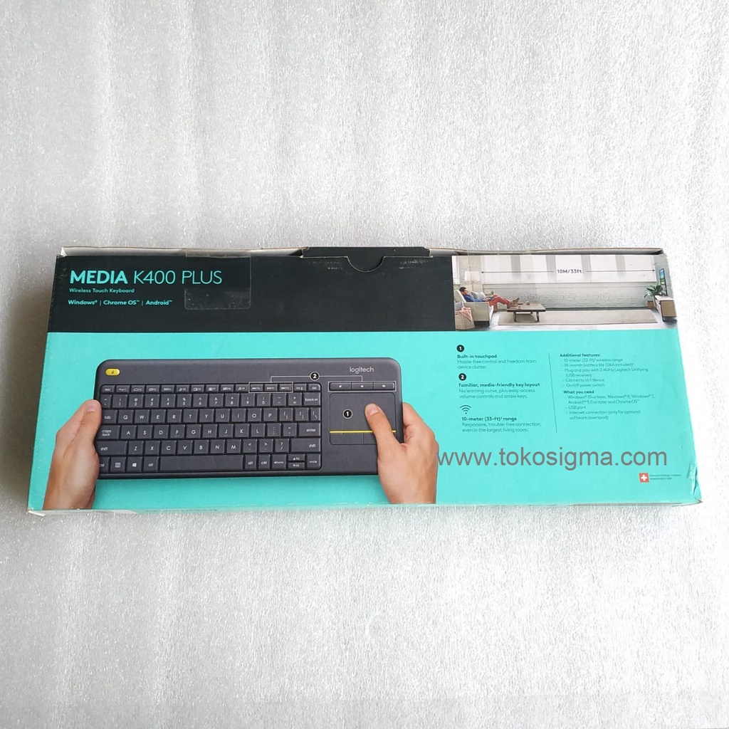 LOGITECH WIRELESS TOUCH KEYBOARD K400 PLUS