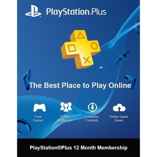 playstation network plus 12 month membership