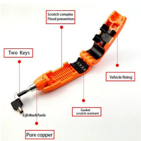 [PROMO 6.6] Kunci Gembok Setang Motor Anti Maling Motorcycle Lock Handlebar Protection CapsLock-3