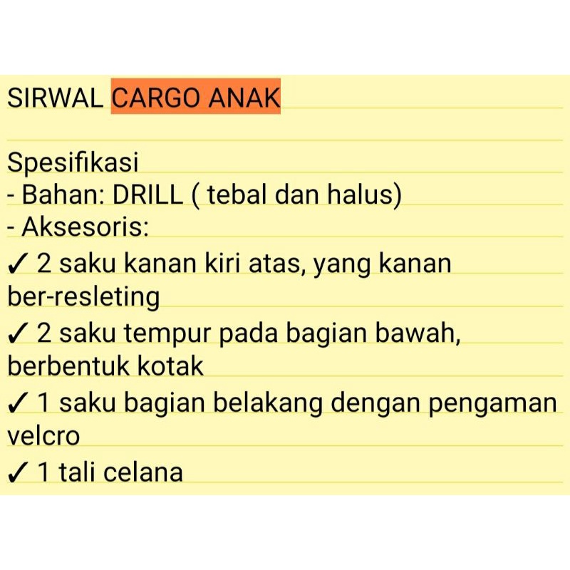 Best Seller Celana Sirwal Cargo hasan anak 13 12 11 10 9 8 7 6 5 4 3 2 1