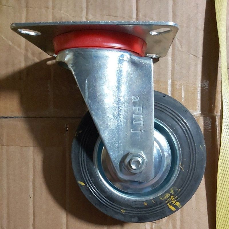 Roda Etalase - Troli Hitam ( Ukuran 4" )