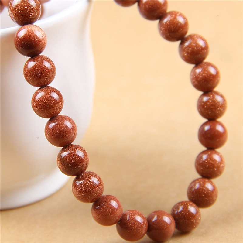 1 strand Manik-Manik Batu Pasir Emas Alami Bentuk Bulat Ukuran 4-12mm Untuk Membuat Perhiasan Kalung Gelang