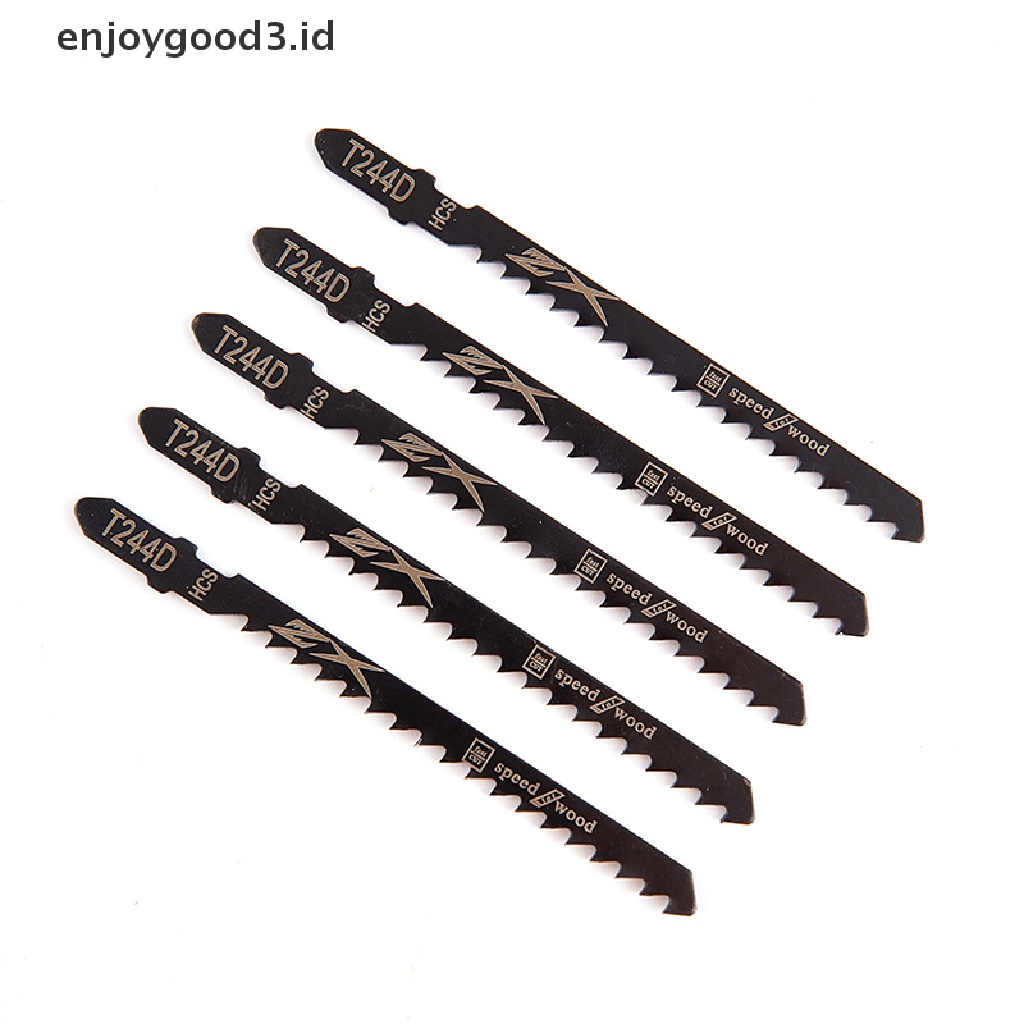 5pcs / set Hcs 6t Jig Blade T244D / T344D Untuk Gergaji Lurus