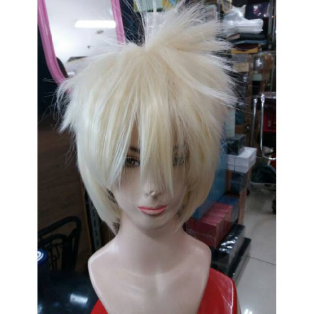 Wig base cowo pale blonde / bakugou katsura wig boku no hero academia