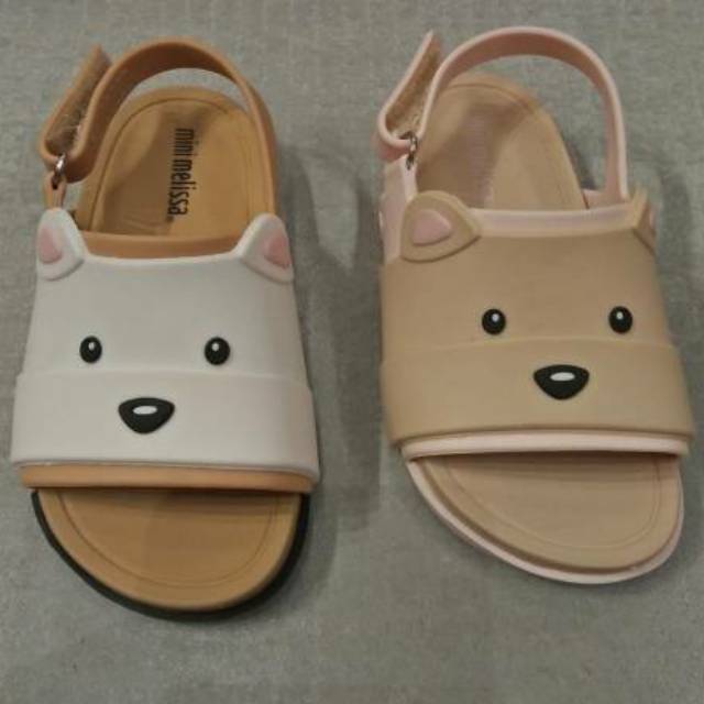 mini melissa beach slide sandal bear