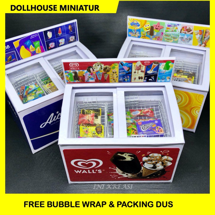 MINIATUR PRODUK FREEZER ICE CREAM