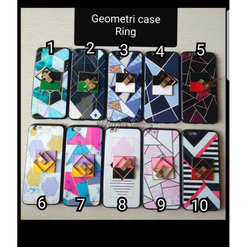 Case Geometri Ring Iphone 6G 6 Plus Samsung A71 A51 A31 A50S A30S A50