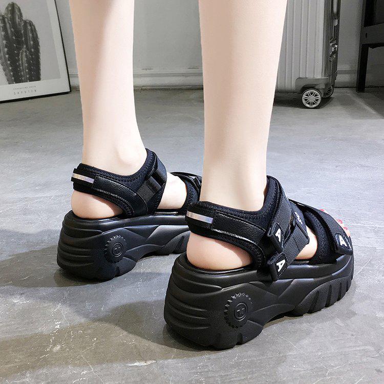 Ielgy Sepatu Sandal  Platform dengan Sol Tebal untuk Wanita  