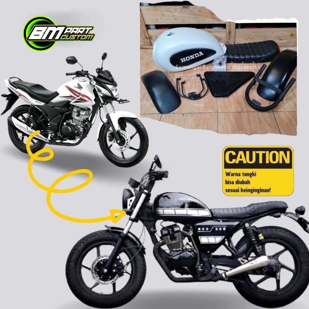 VERZA CUSTOM JAPSTYLE SCRAMBLER PAKET ALAT custom verza injeksi ganti tangki cb150r verza dan newmwg
