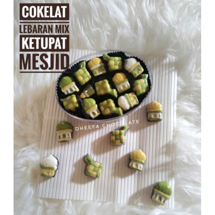 

cokelat toples lebaran mix ketupat mesjid /hidangan lebaran/hampers cokelat lebaran