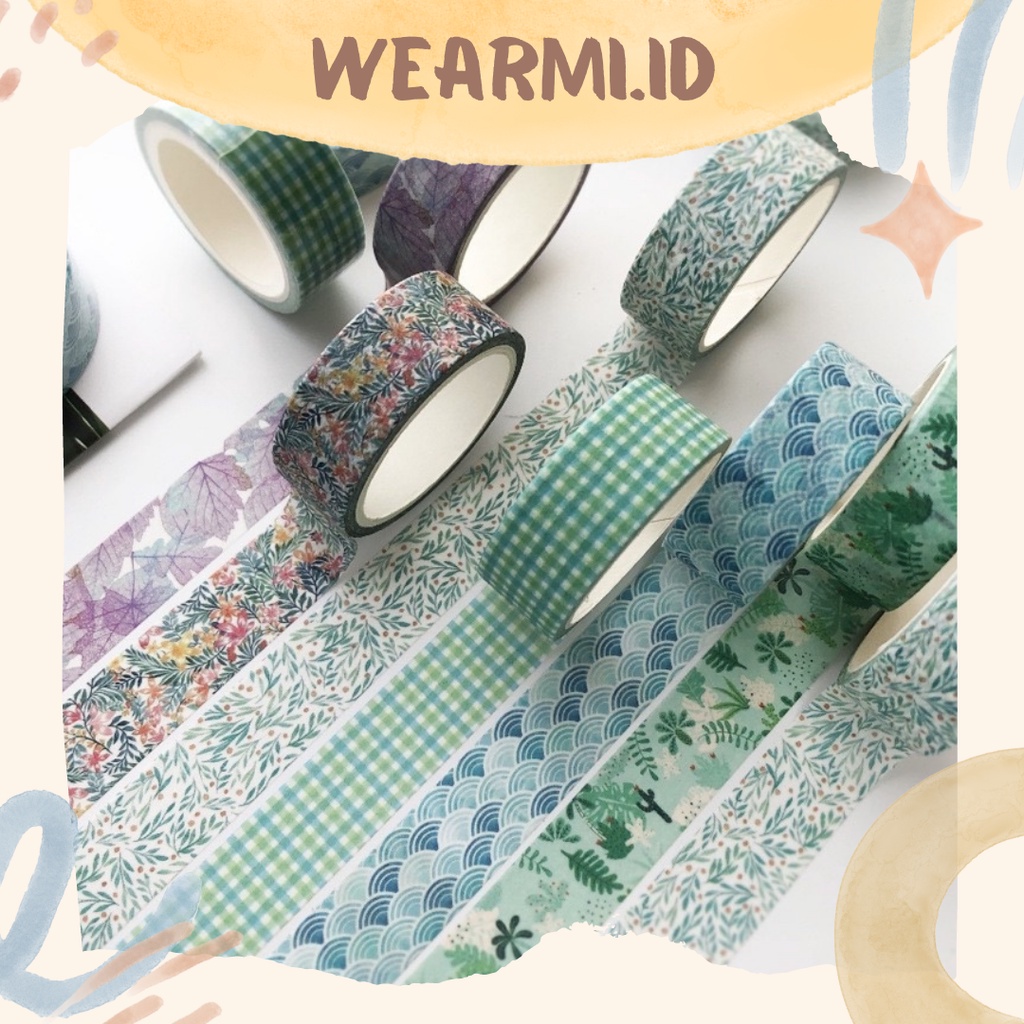 

1 Roll Washi Tape/Stiker Kertas/Selotip Untuk Scrapbook Jurnal Lucu Motif- w22