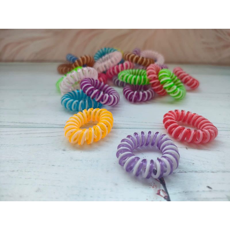 IKAT RAMBUT SPIRAL GARIS UK 3CM/5CM PER PCS